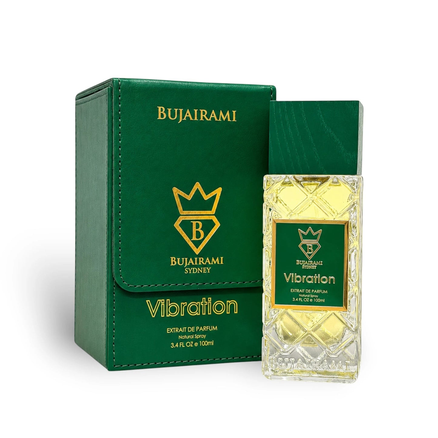 Bujairami Vibration Extrait de Parfum bottle with retail box