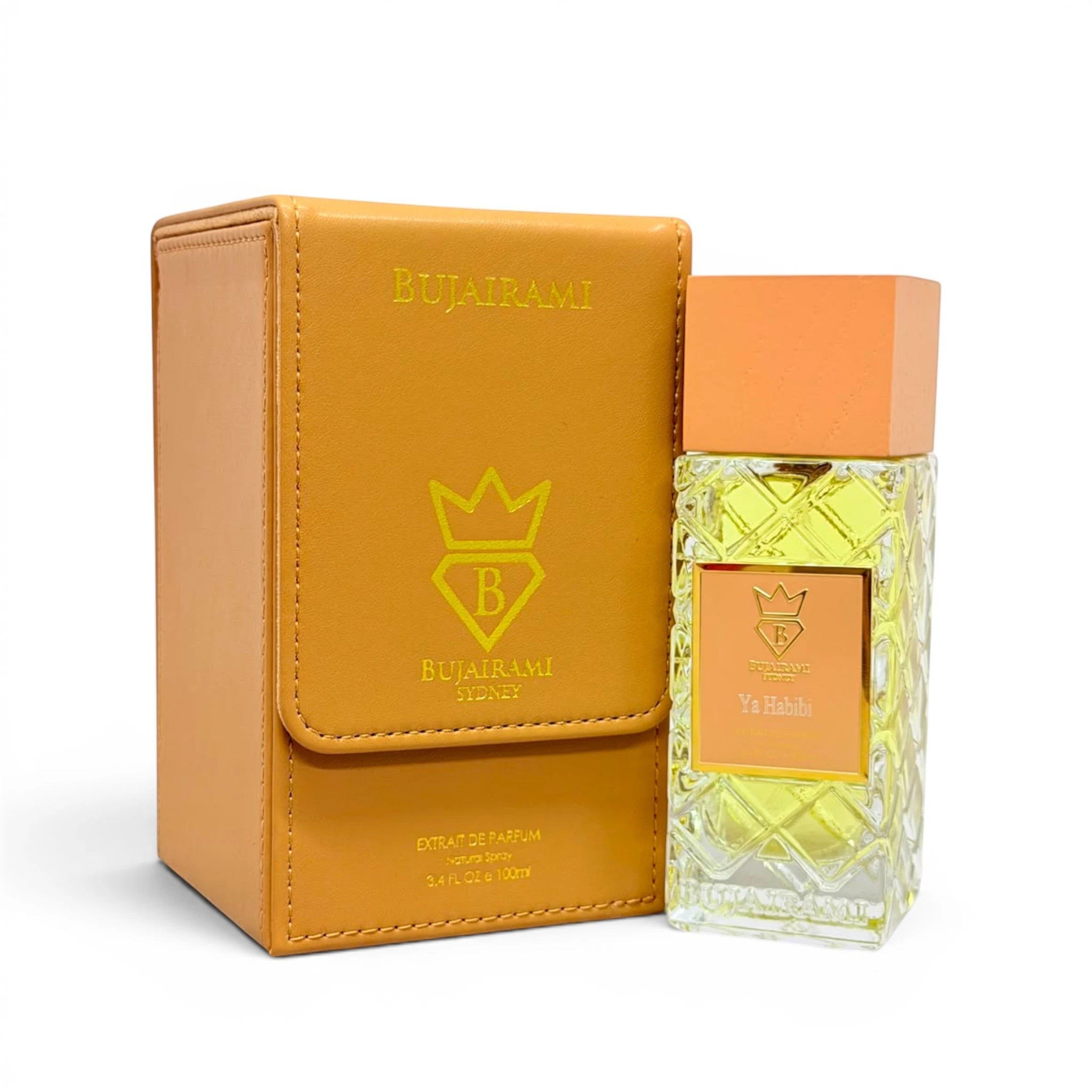 Bujairami Ya Habibi bottle displayed with presentation box