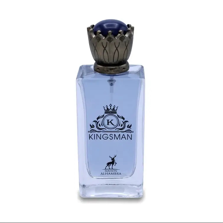 Kingsman 100ml Eau de Parfum by Maison Alhambra perfume bottle close up