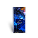 Close-up of Chill Spectrum packaging and bottle details