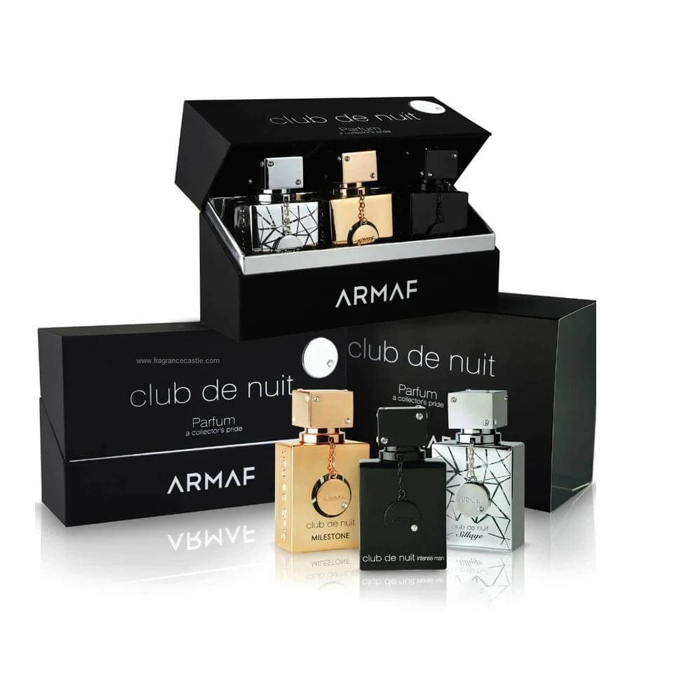 Armaf Club De Nuit 3 Piece Gift Set by Armaf fragrance packaging front view