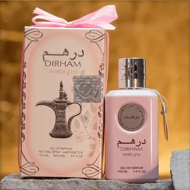 Dirham Wardi 100ml Eau de Parfum by Ard Al Zaafaran perfume bottle close up
