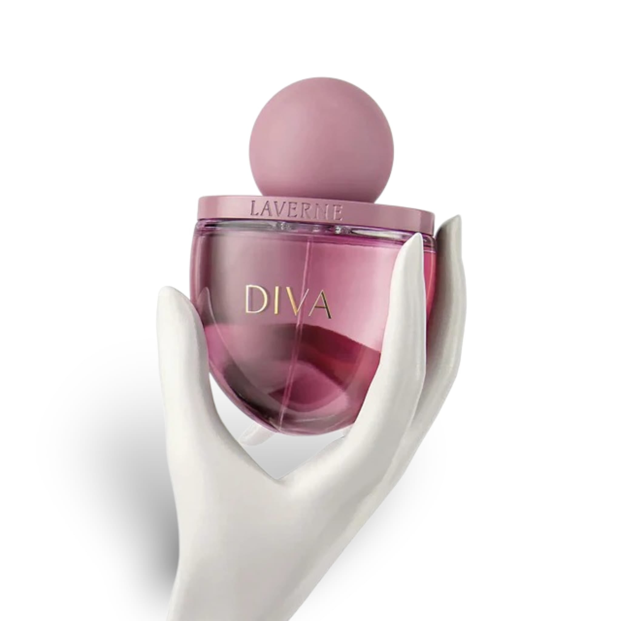 Side profile view of Diva Perfume Gift Set bottles by Laverne