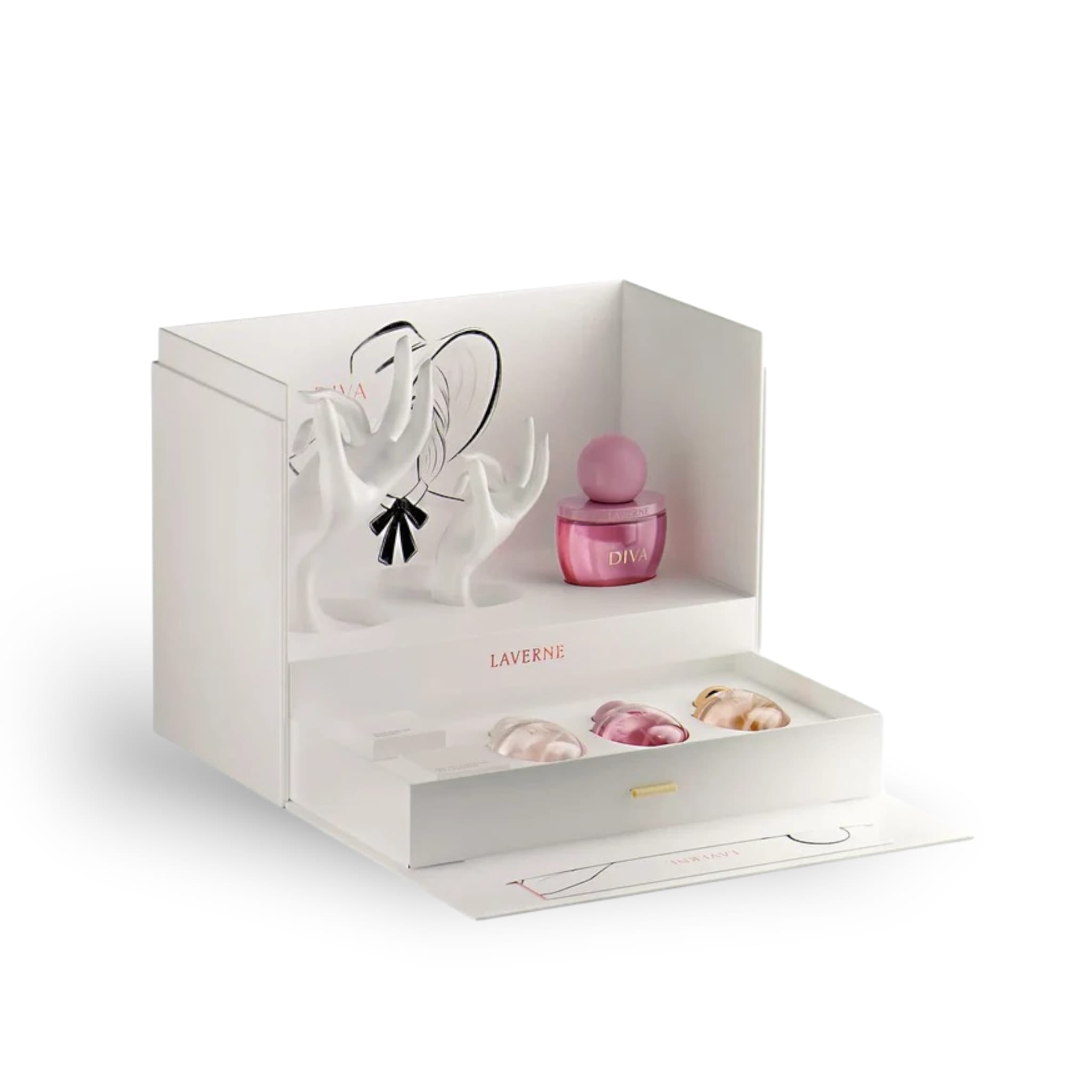 Diva Perfume Gift Set by Laverne front view product presentation