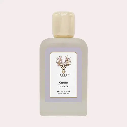 Obsede Orchidee Blanche 100ml Eau de Parfum by Obsede Paris perfume bottle close up