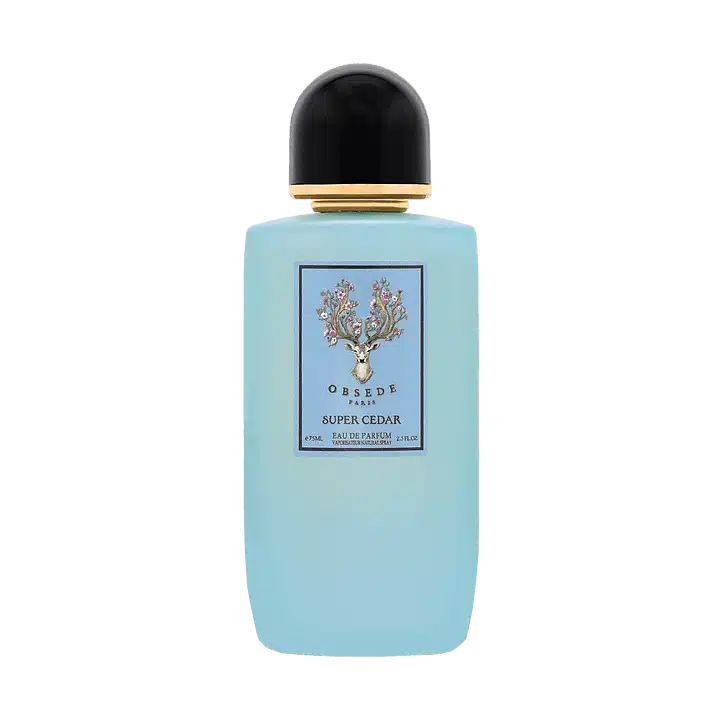 Obsede Super Cedar 75ml Eau de Parfum by Obsede Paris fragrance packaging front view