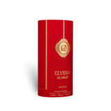 Close-up of Elyssia Scarlet Extrait de Parfum packaging