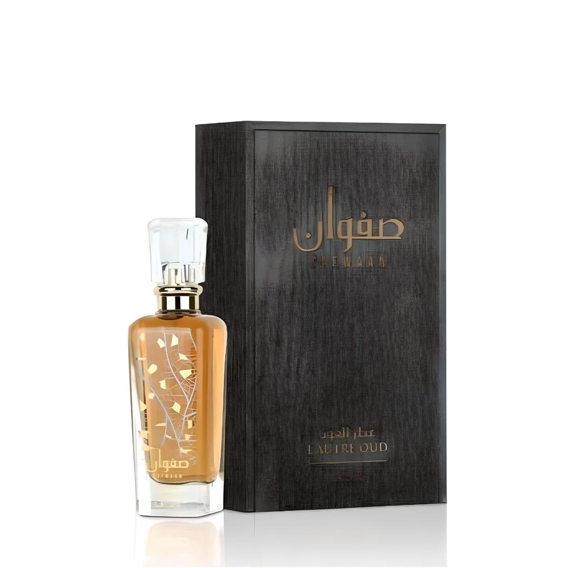 Safwaan L'autre Oud 100ml Eau de Parfum by Lattafa bottle and box