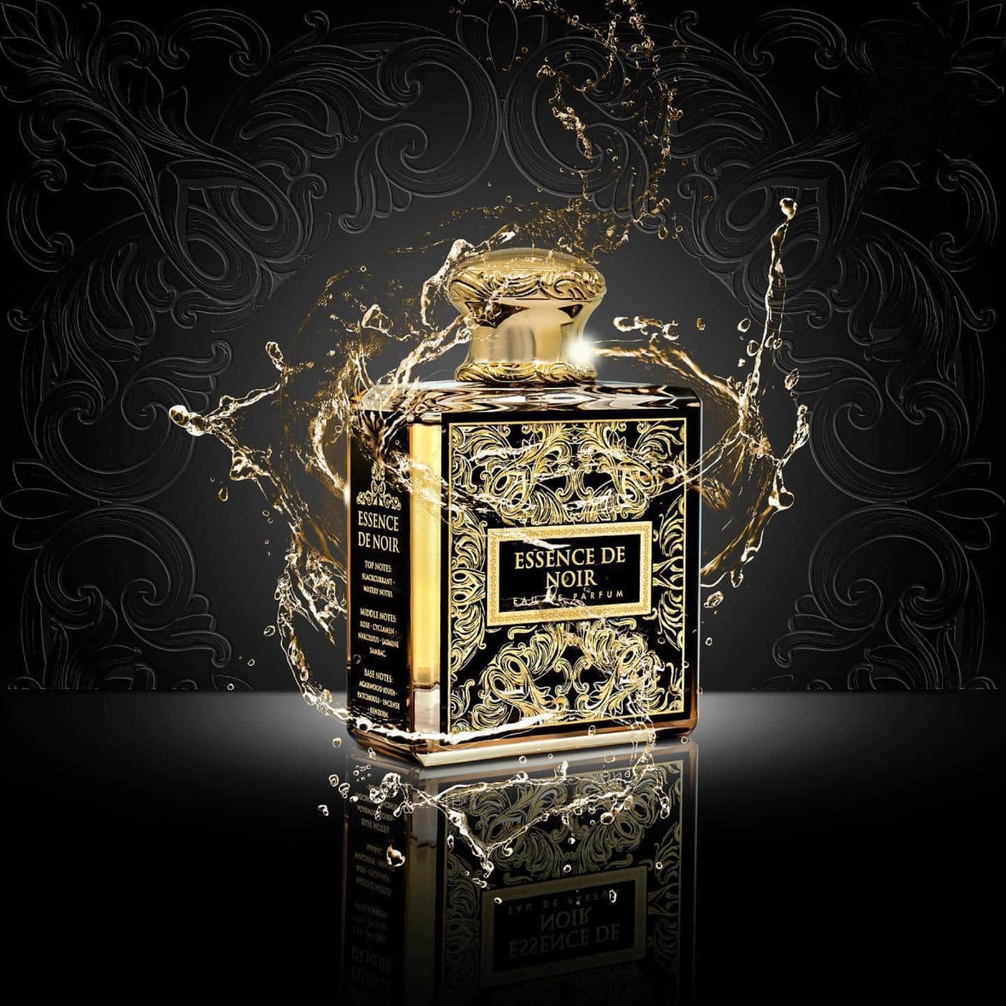 Essence De Noire 100ml Eau de Parfum by French Avenue perfume bottle close up