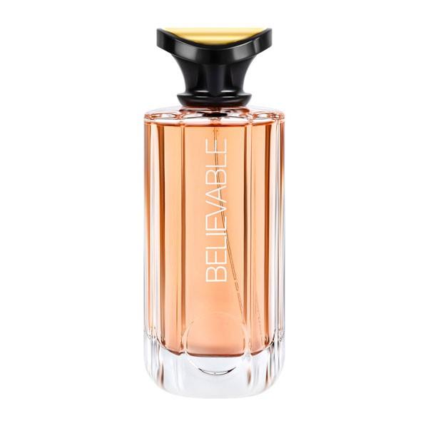 Believable 100ml Eau de Parfum by Fragrance World fragrance packaging front view