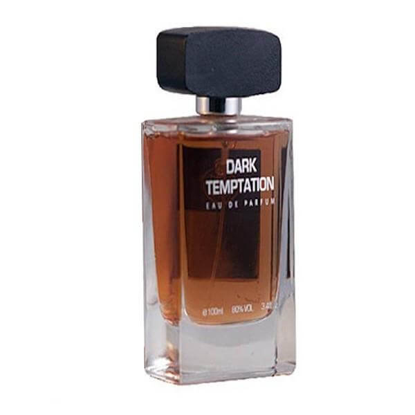 Dark Temptation 100ml Eau de Parfum by Fragrance World fragrance packaging front view