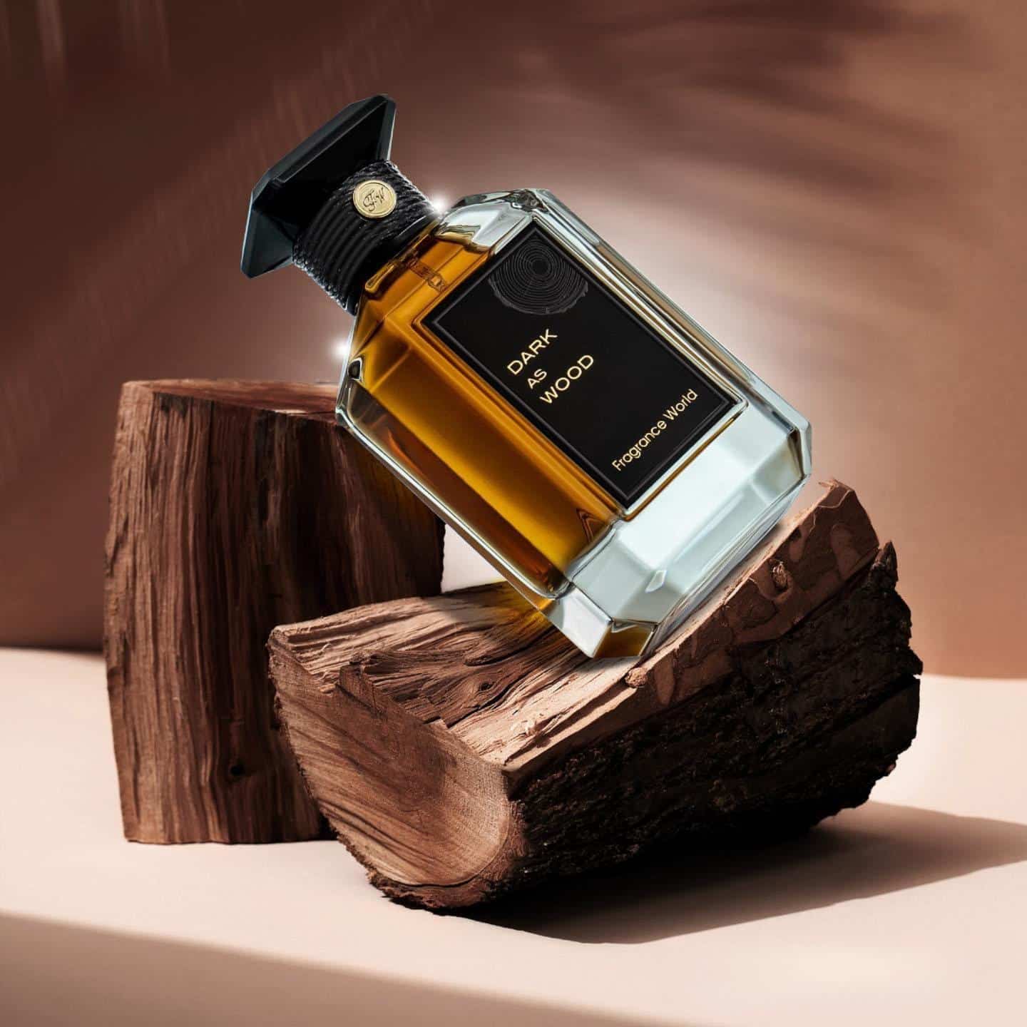 Dark As Wood 100ml Eau de Parfum by Fragrance World bottle and box