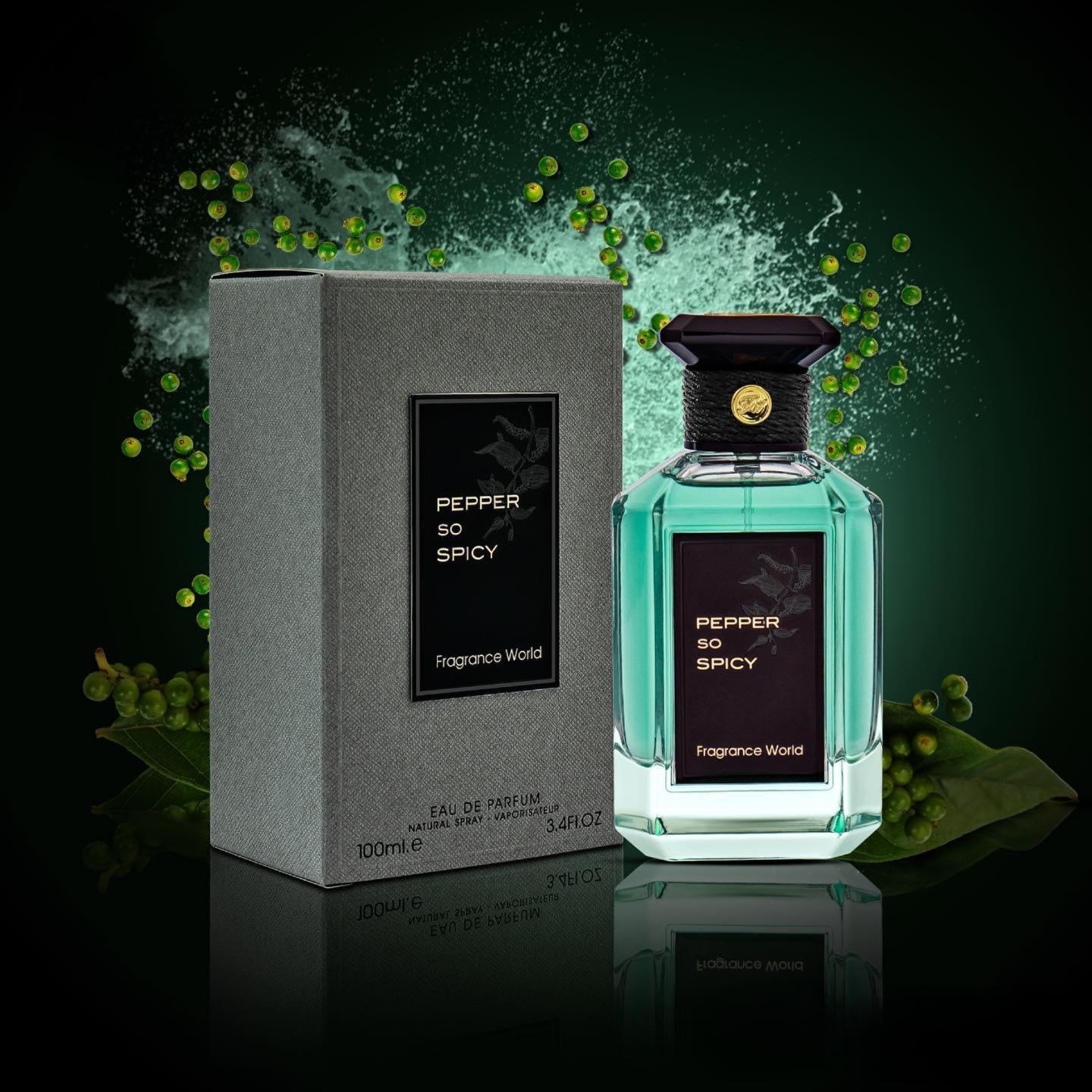Pepper So Spicy 100ml Eau de Parfum by Fragrance World fragrance packaging front view