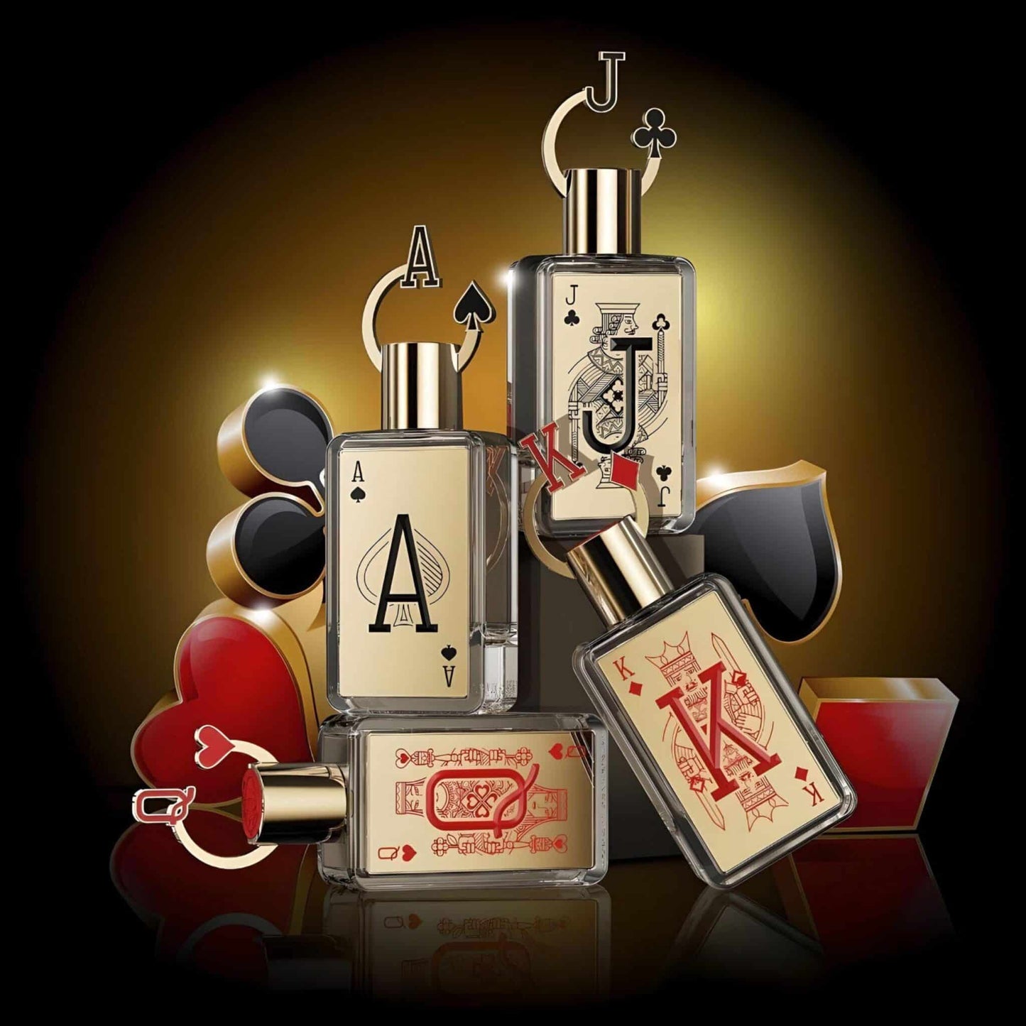 Queen of Hearts (Q) 80ml Eau de Parfum by Fragrance World perfume bottle close up