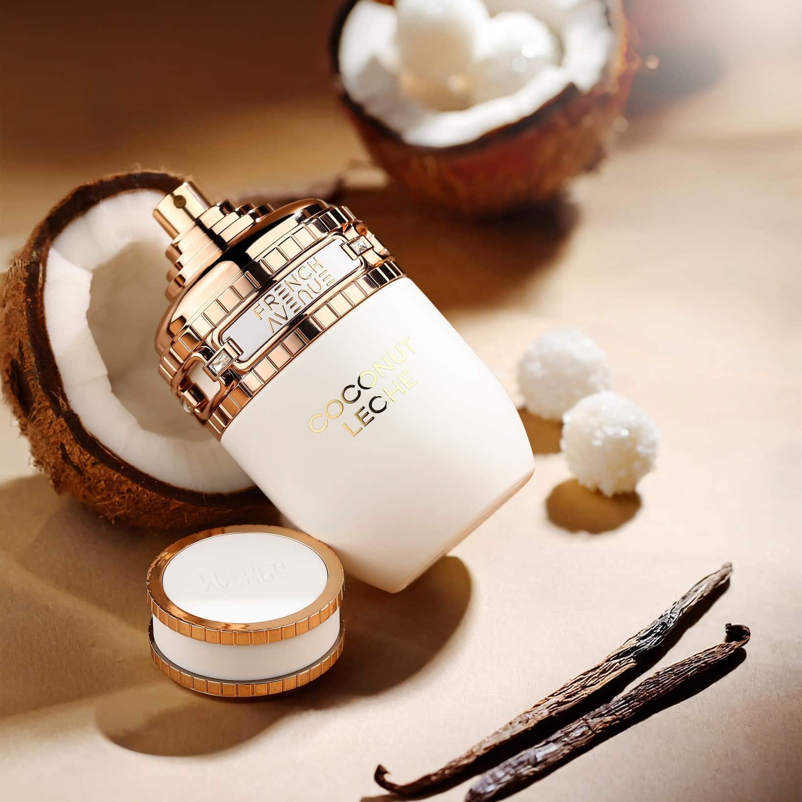 Coconut Leche 80ml Eau de Parfum by French Avenue perfume bottle close up