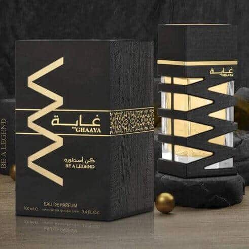 Ghaaya Be Legend 100ml Eau de Parfum by Ard Al Zaafaran bottle and box