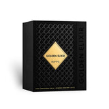 Close-up of Golden Elixir Extrait de Parfum bottle detailing