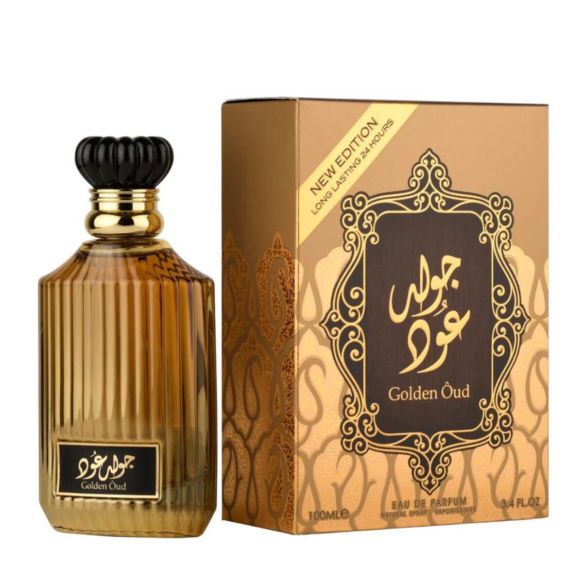 Golden Oud 100ml Eau de Parfum by Asdaaf bottle and box