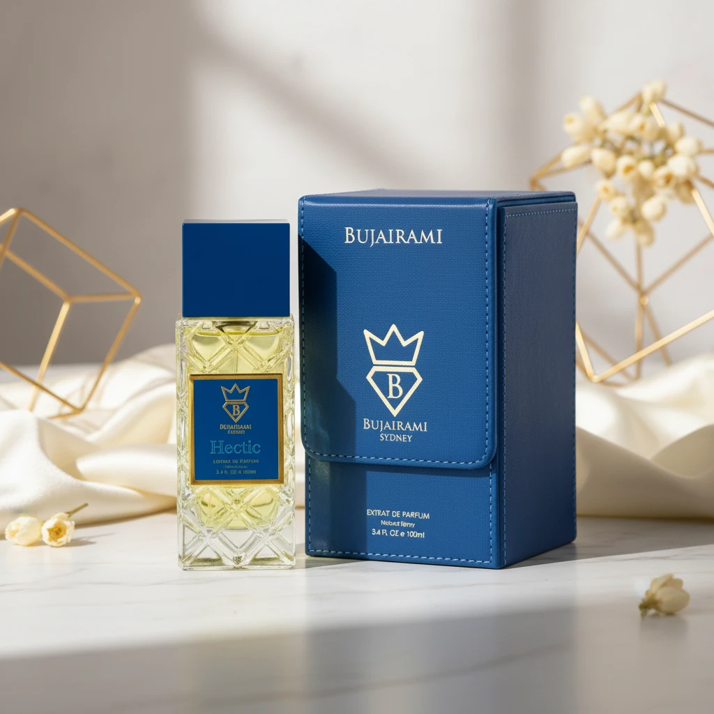 Lifestyle presentation of Hectic Extrait de Parfum by Bujairami