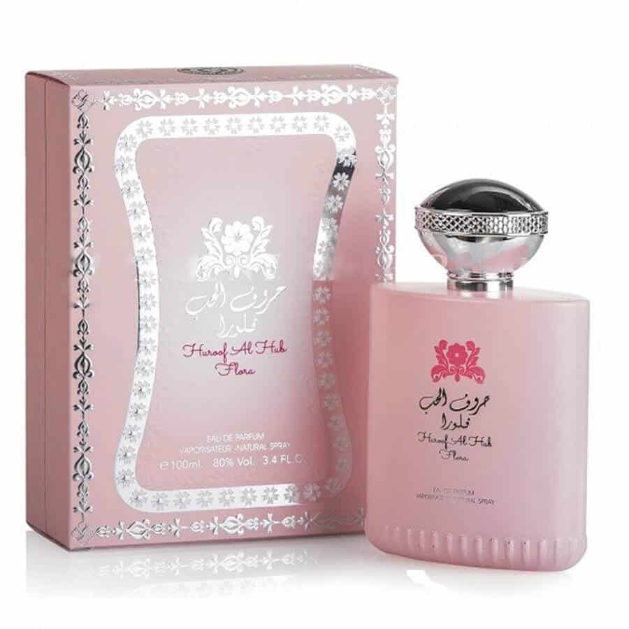 Huroof Al Hub Flora 100ml Eau de Parfum by Ard Al Zaafaran fragrance bottle