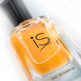 iS 75ml Eau de Parfum by Fragrance World perfume bottle close up