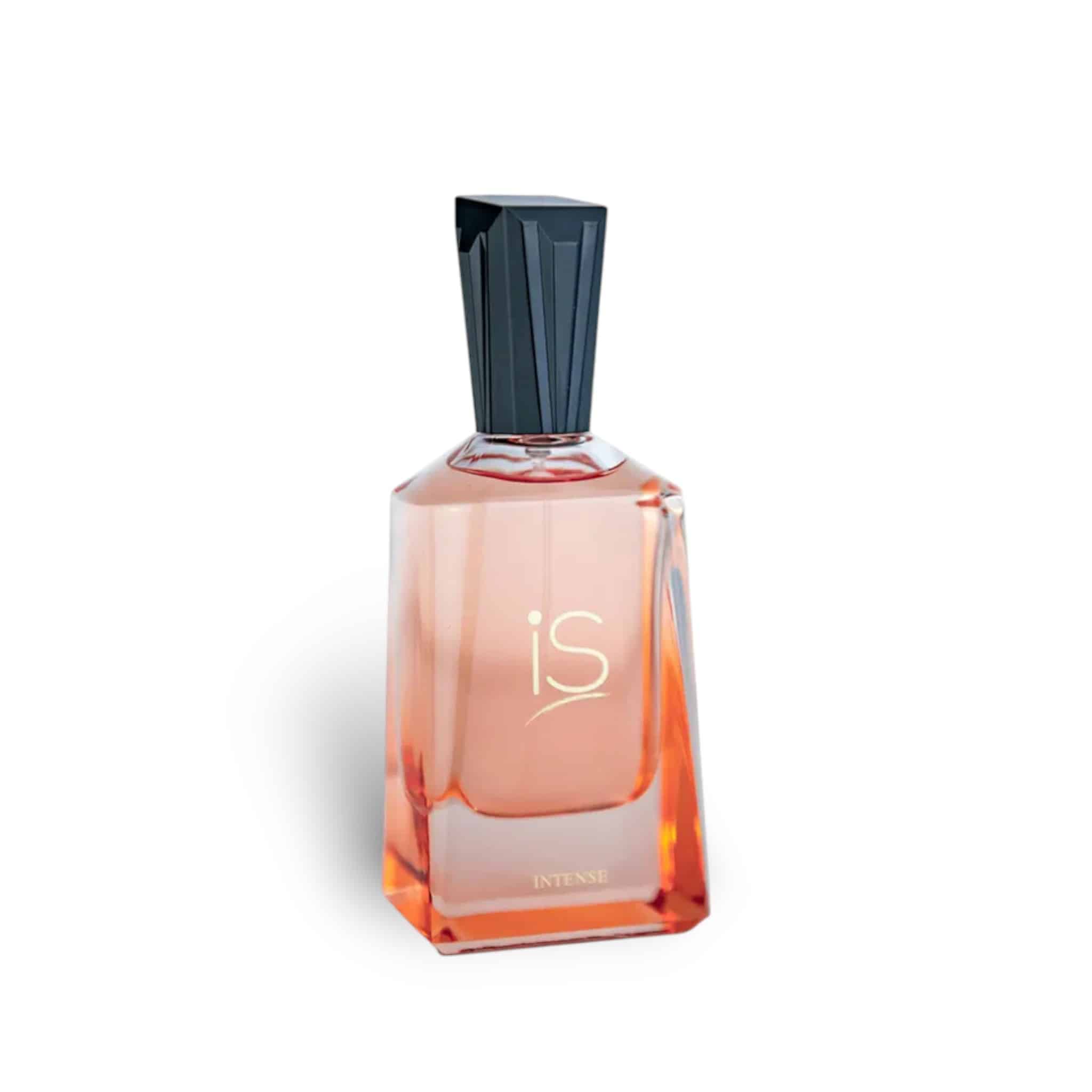 iS Intense 75ml Eau de Parfum by Fragrance World perfume bottle close up