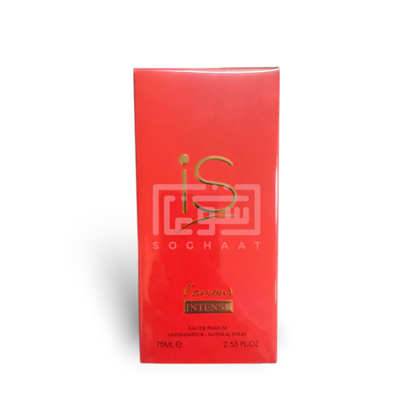 iS L'Amour Intense 75ml Eau de Parfum by Fragrance World bottle and box