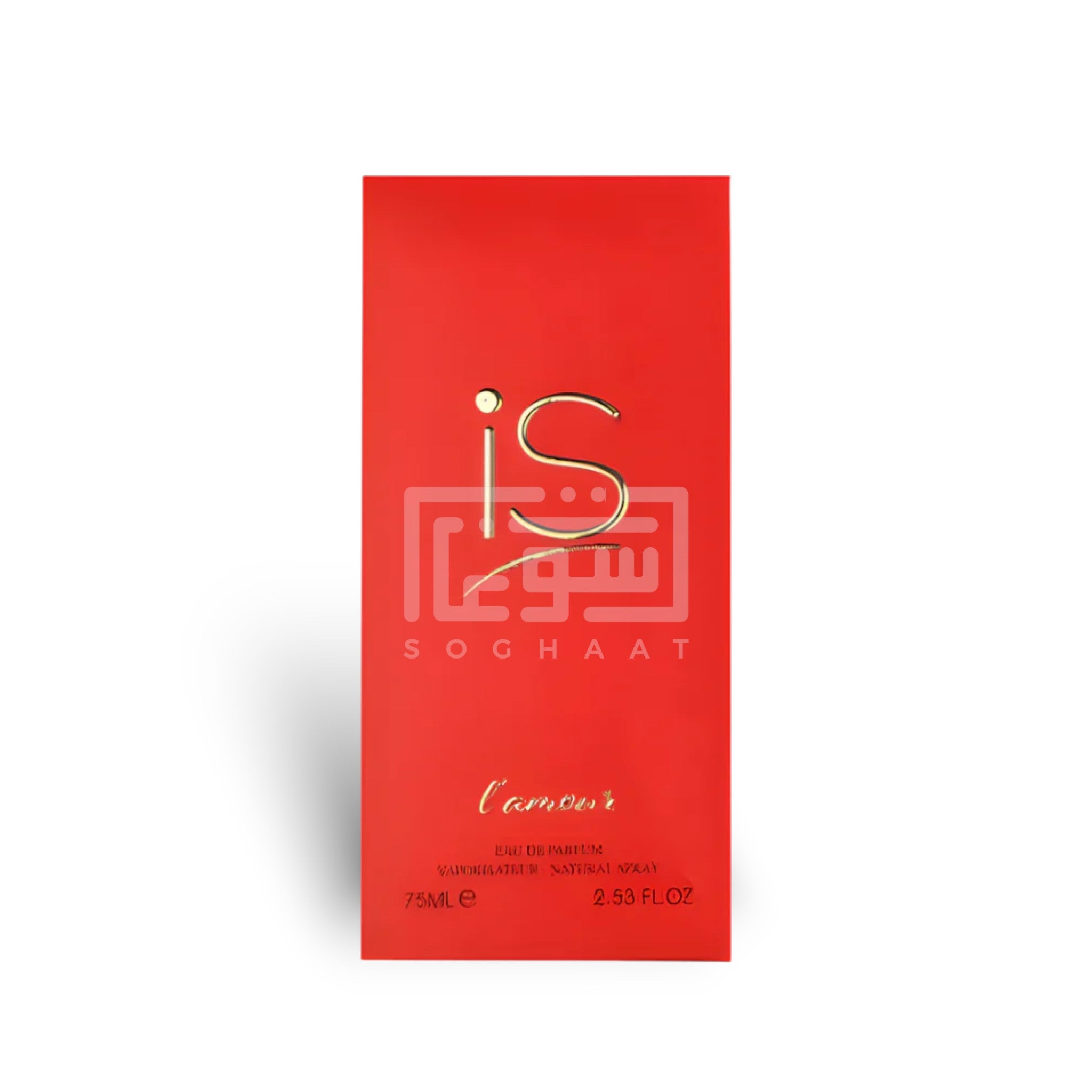 iS L'Amour 75ml Eau de Parfum by Fragrance World bottle and box