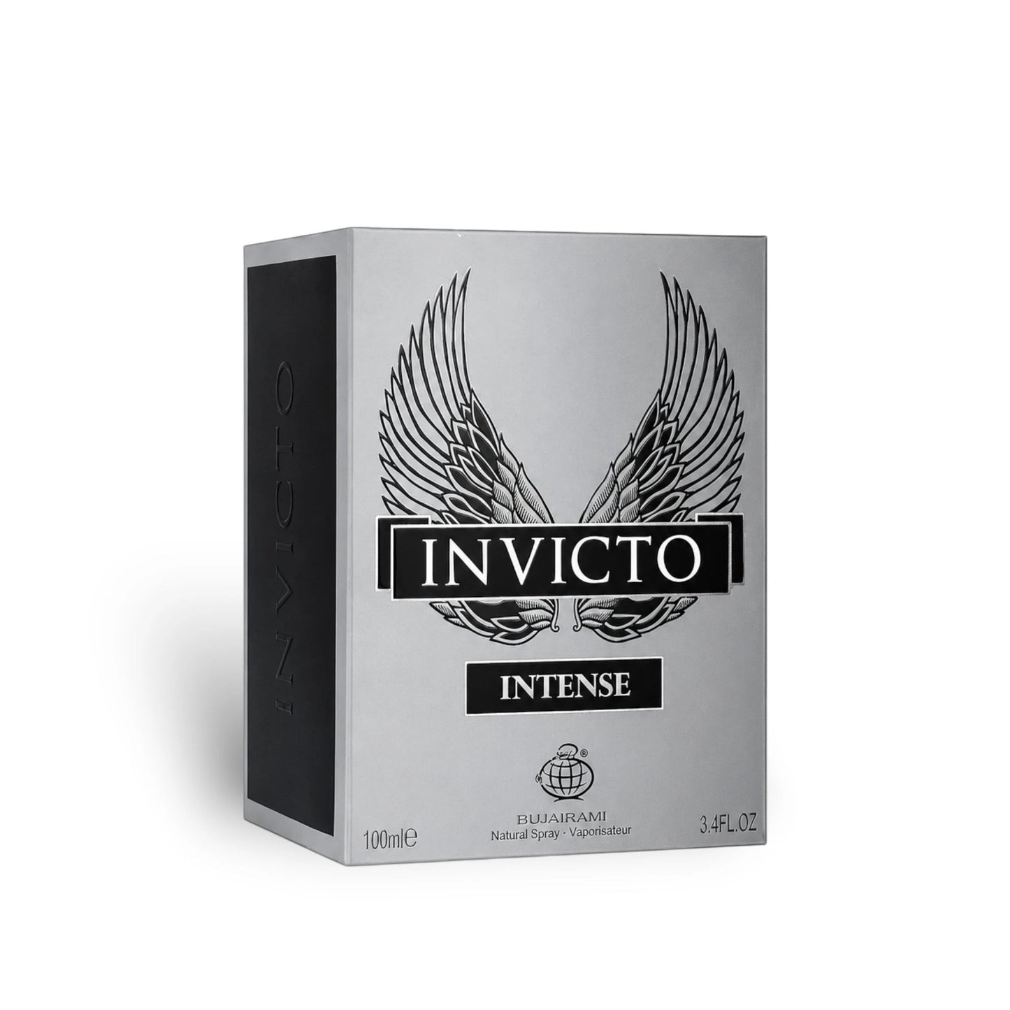 Angled view of Invicto Intense Eau de Parfum box