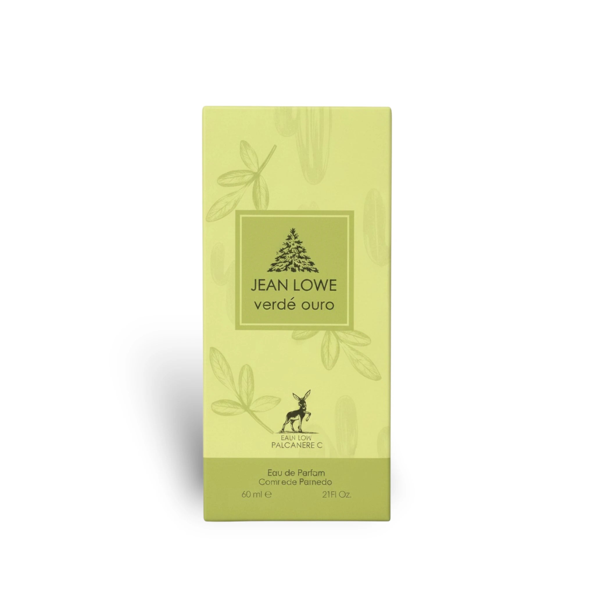 Packaging close-up view of Jean Lowe Verde Aura Eau de Parfum