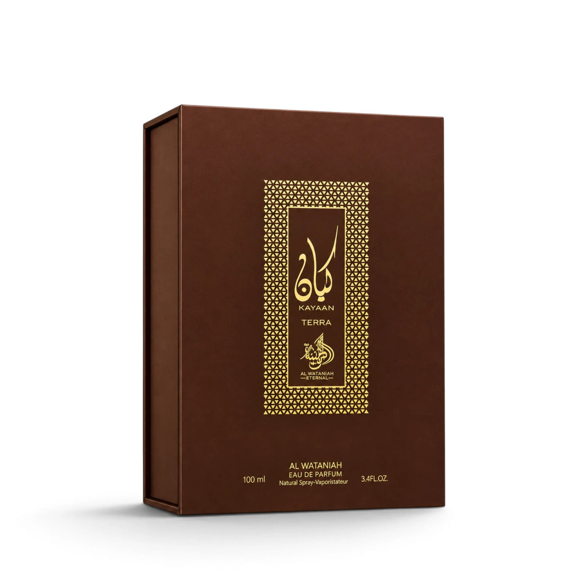 Kayaan Terra by Al Wataniah perfume bottle packaging close-up