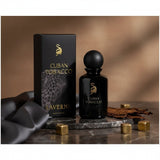 Laverne Cuban Tobacco Eau de Parfum bottle and box, amber woody oriental fragrance with tobacco notes.