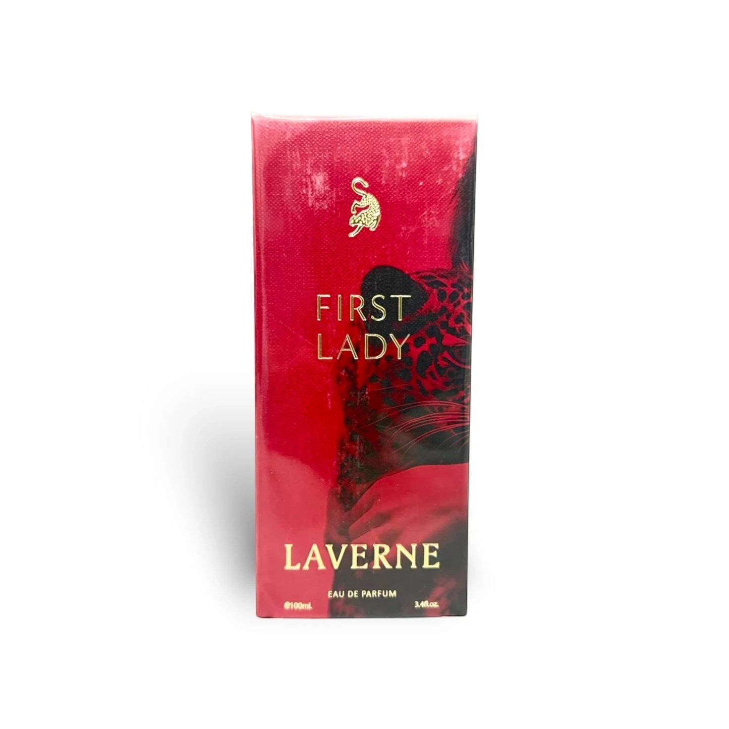 Laverne First Lady 100ml Eau de Parfum for women, fresh fruity floral fragrance with leopard print detail.