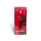 Laverne First Lady 100ml Eau de Parfum for women, fresh fruity floral fragrance with leopard print detail.