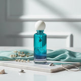 Laverne Into The Sea 200ml Eau de Parfum for men, fresh woody aromatic citrus fragrance in a gradient blue bottle.