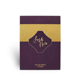 Close-up packaging box detail of Lush Noir by Ahmed Al Maghribi