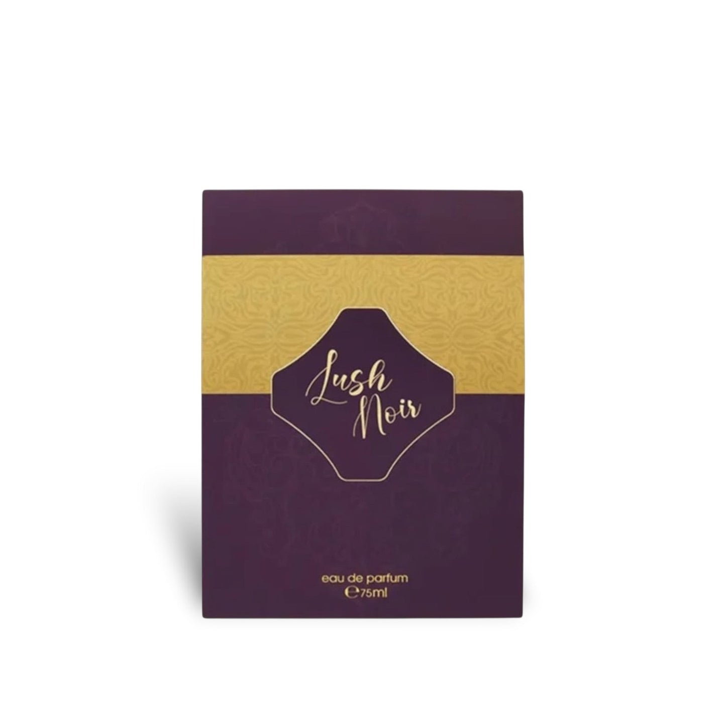 Close-up packaging box detail of Lush Noir by Ahmed Al Maghribi