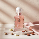 Lifestyle fragrance presentation of Miss Laverne Garden Eau de Parfum