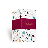 Close-up of the Mosaic Extrait de Parfum packaging details