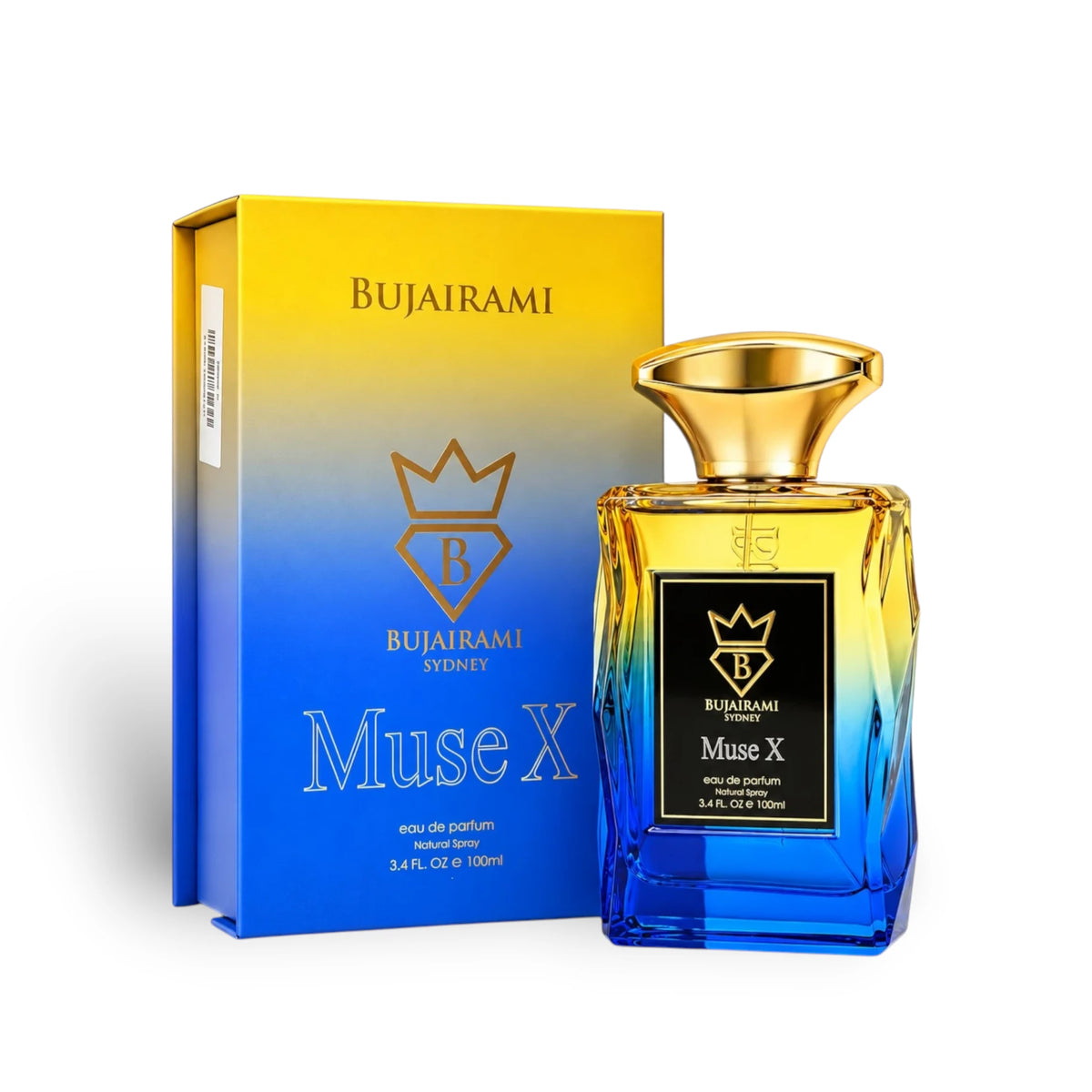 Muse X 100ml Eau de Parfum by Bujairami bottle and packaging