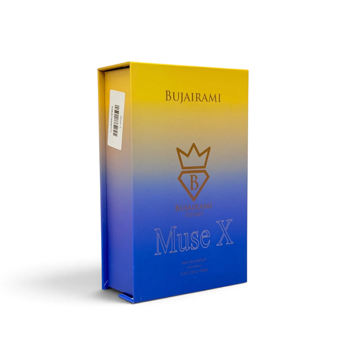 Muse X 100ml Eau de Parfum by Bujairami packaging close-up