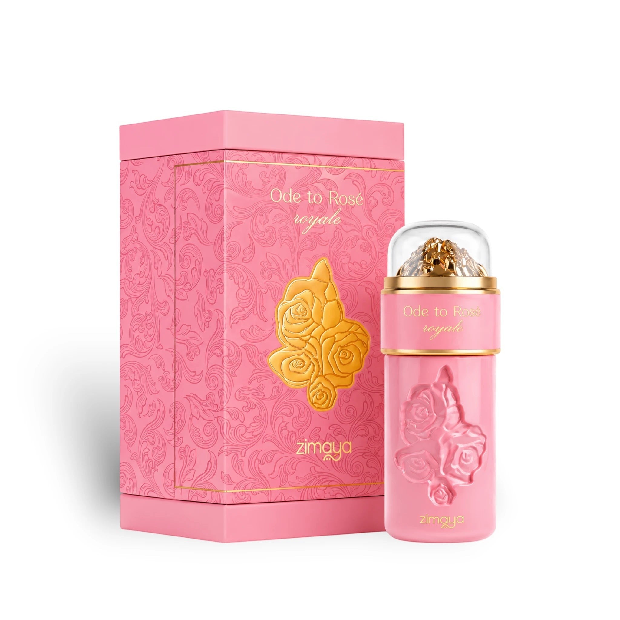 Ode To Rose Royale by Zimaya bottle with retail box