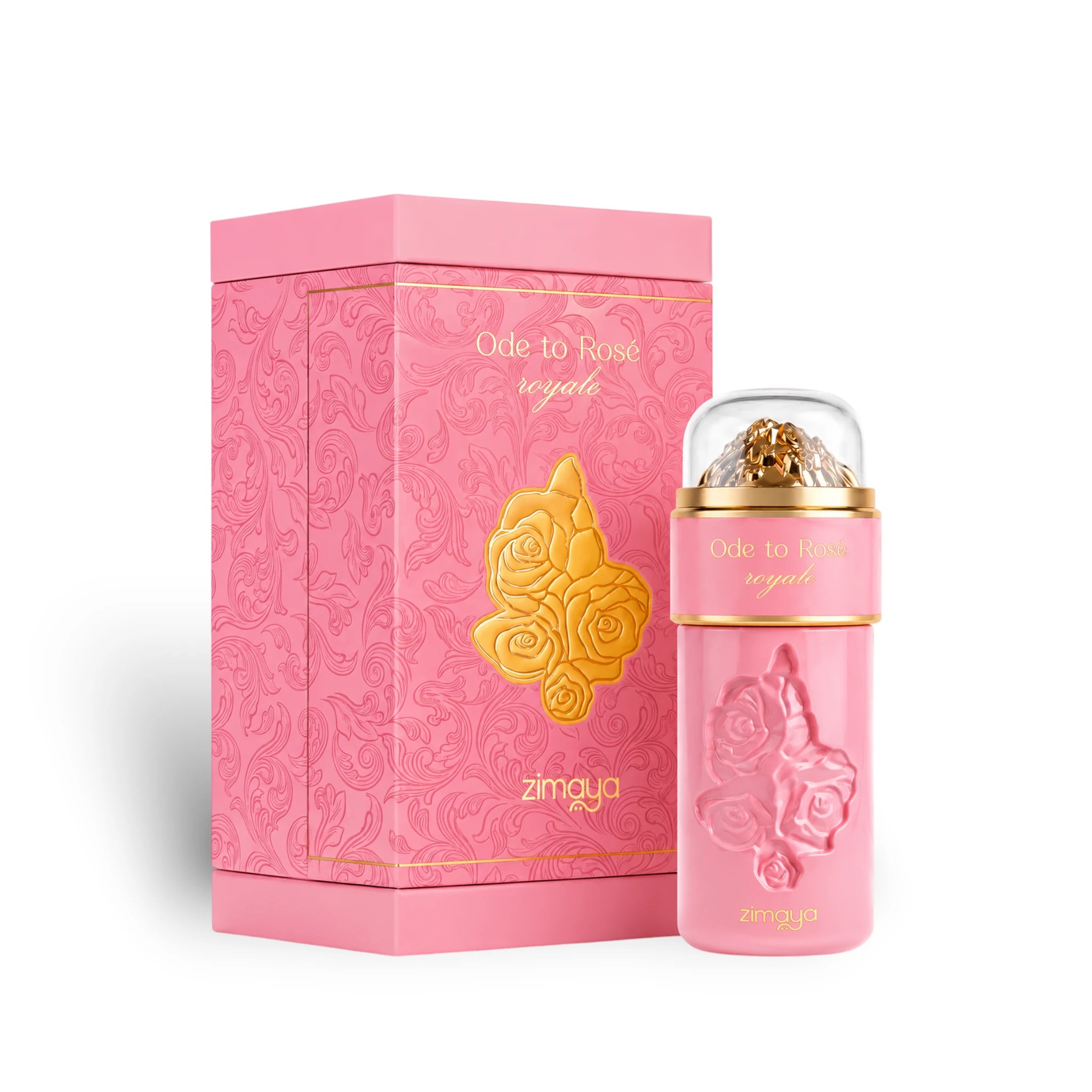 Ode To Rose Royale by Zimaya bottle with retail box