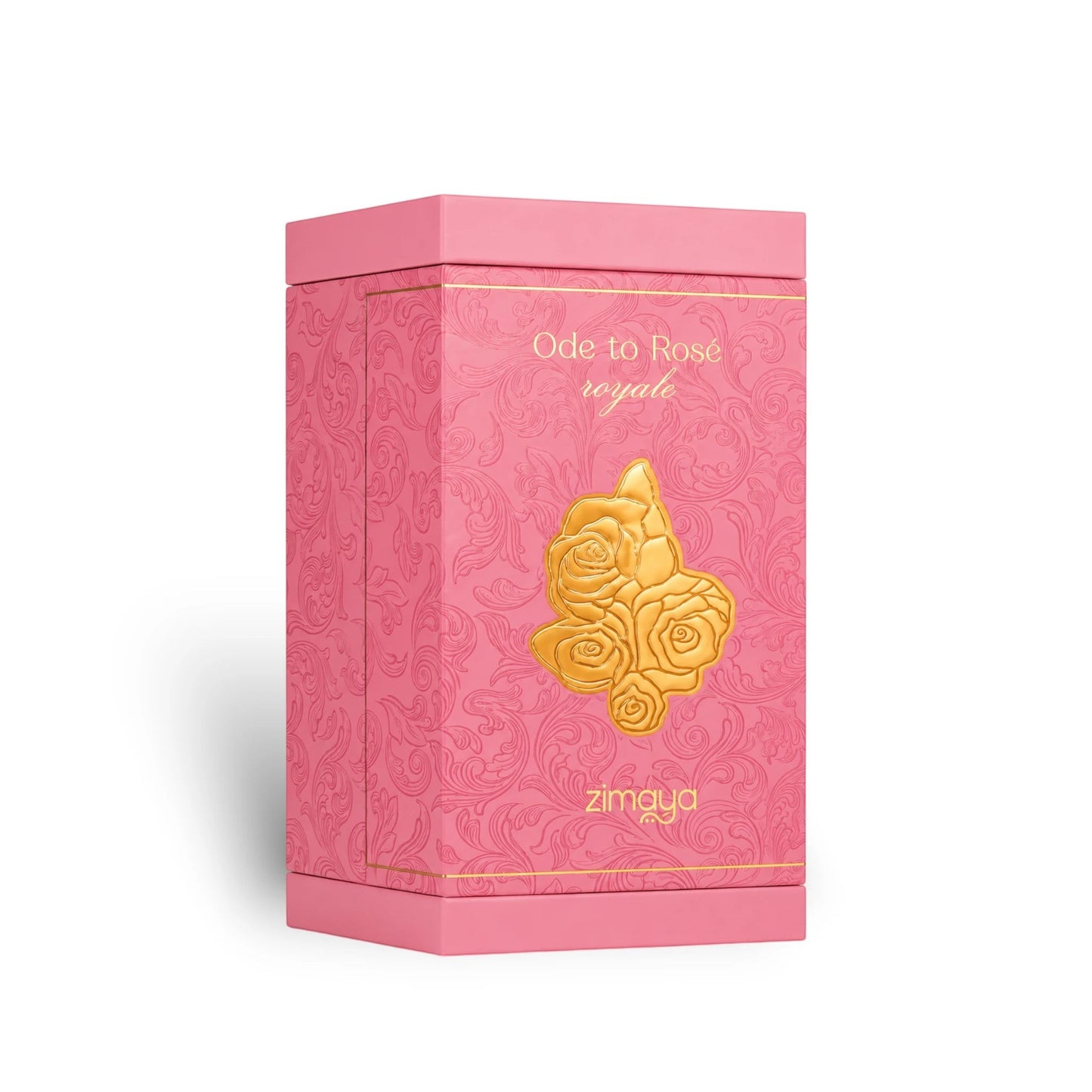 Close-up of Ode To Rose Royale Zimaya packaging details