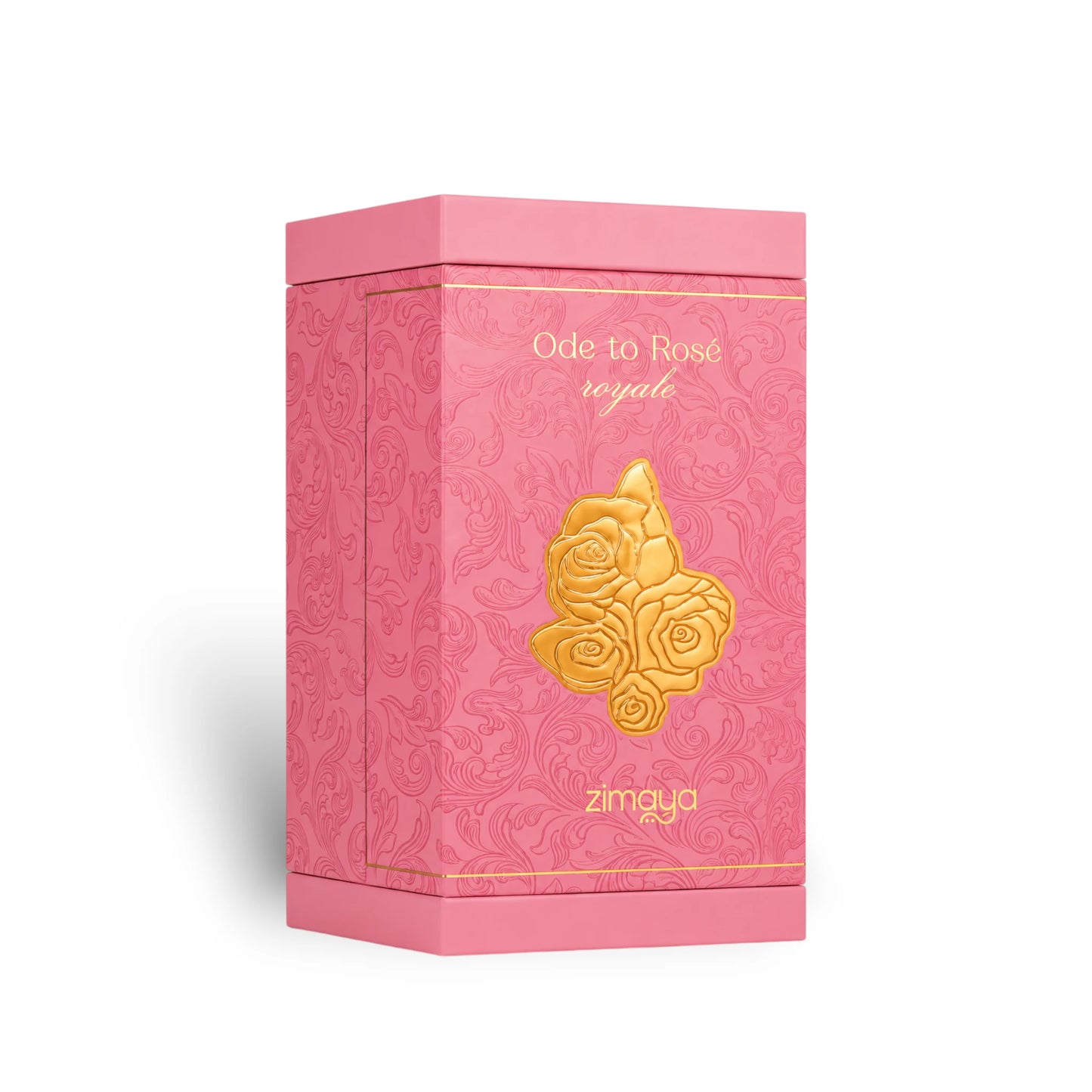 Close-up of Ode To Rose Royale Zimaya packaging details