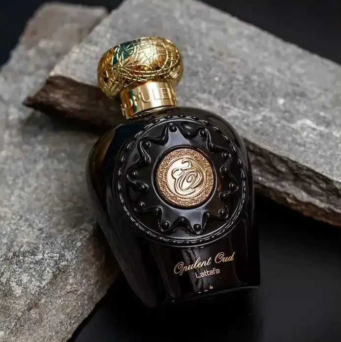 Opulent Oud 100ml Eau de Parfum by Lattafa perfume bottle close up