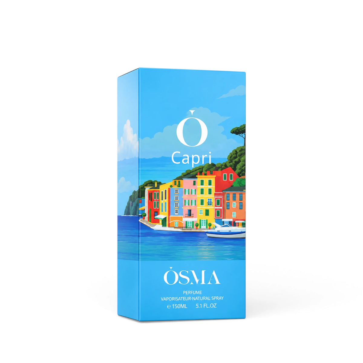 Osma Capri 150ml Eau de Parfum packaging close-up