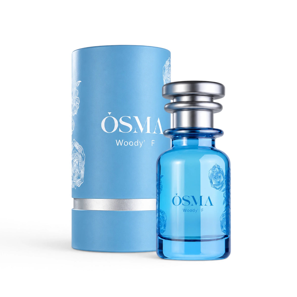 Osma Woody F 75ml Eau de Parfum bottle and box