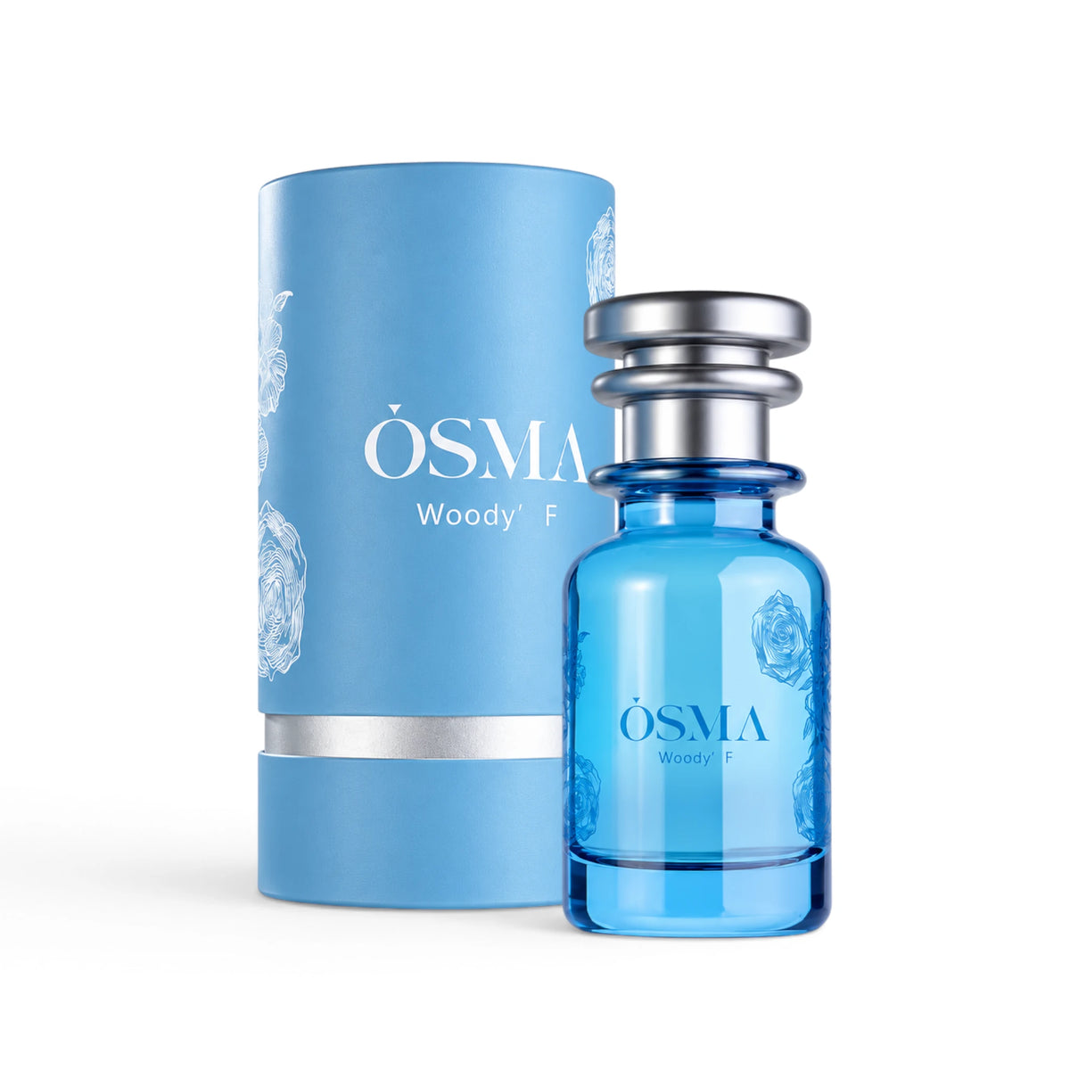 Osma Woody F 75ml Eau de Parfum bottle and box