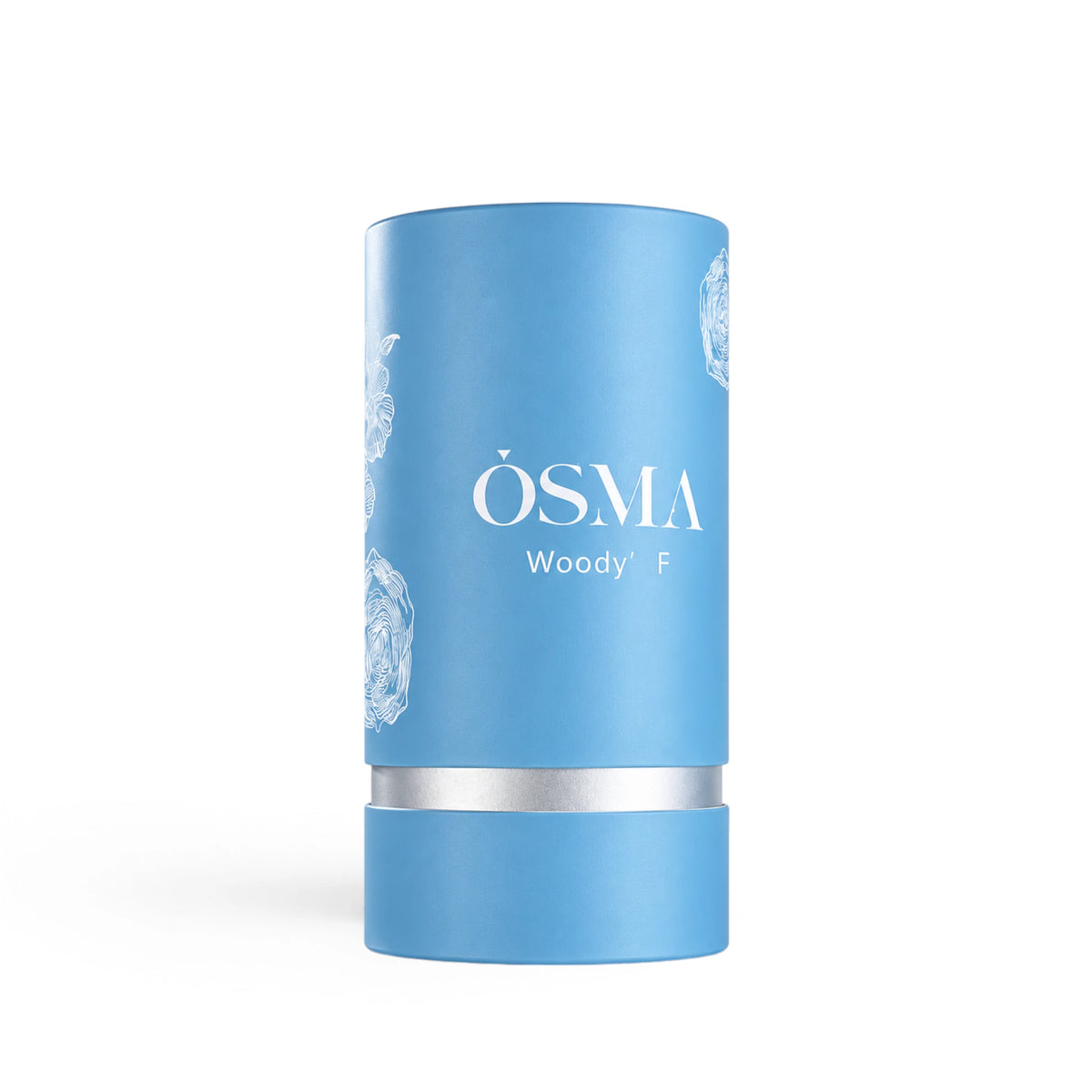 Close-up of Osma Woody F Eau de Parfum packaging